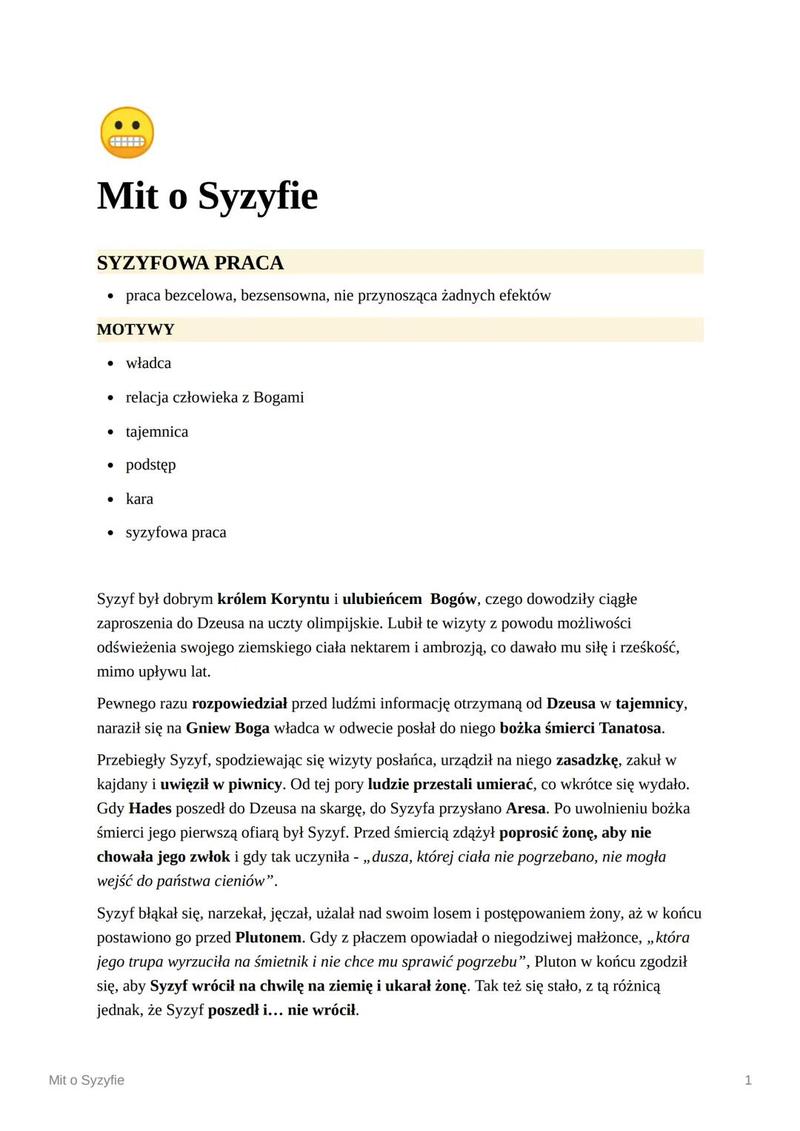 Mit o Syzyfie audiobook do pobrania