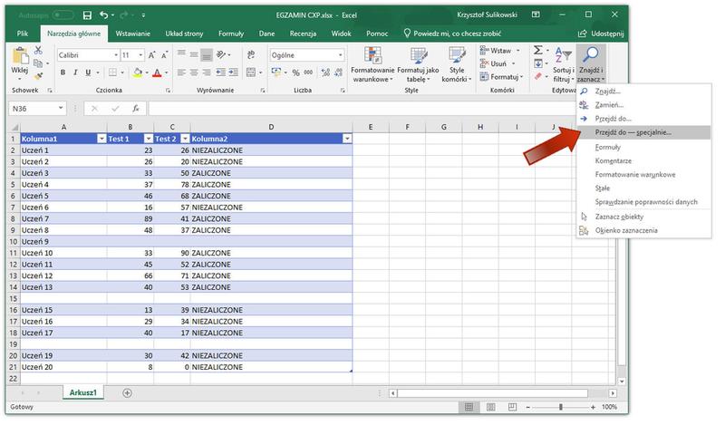 Power Query do podziału danych