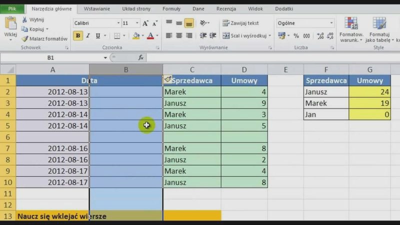 Tworzenie tekstu jako wierszy w Excelu – jak nadać nowy wymiar danym